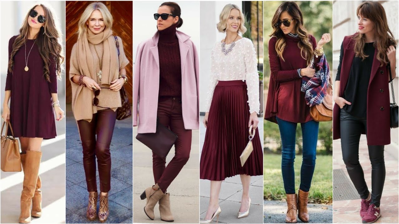 Outfit con jeans para combinar tu pantalon vino